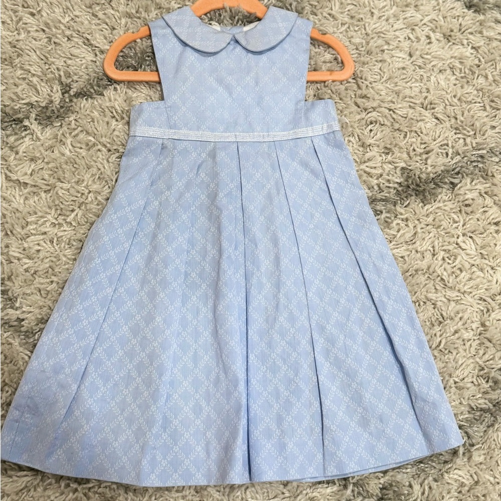 SOLD- Tartine et chocolat Peter Pan sleeveless pleated dress - Picture 6 of 8
